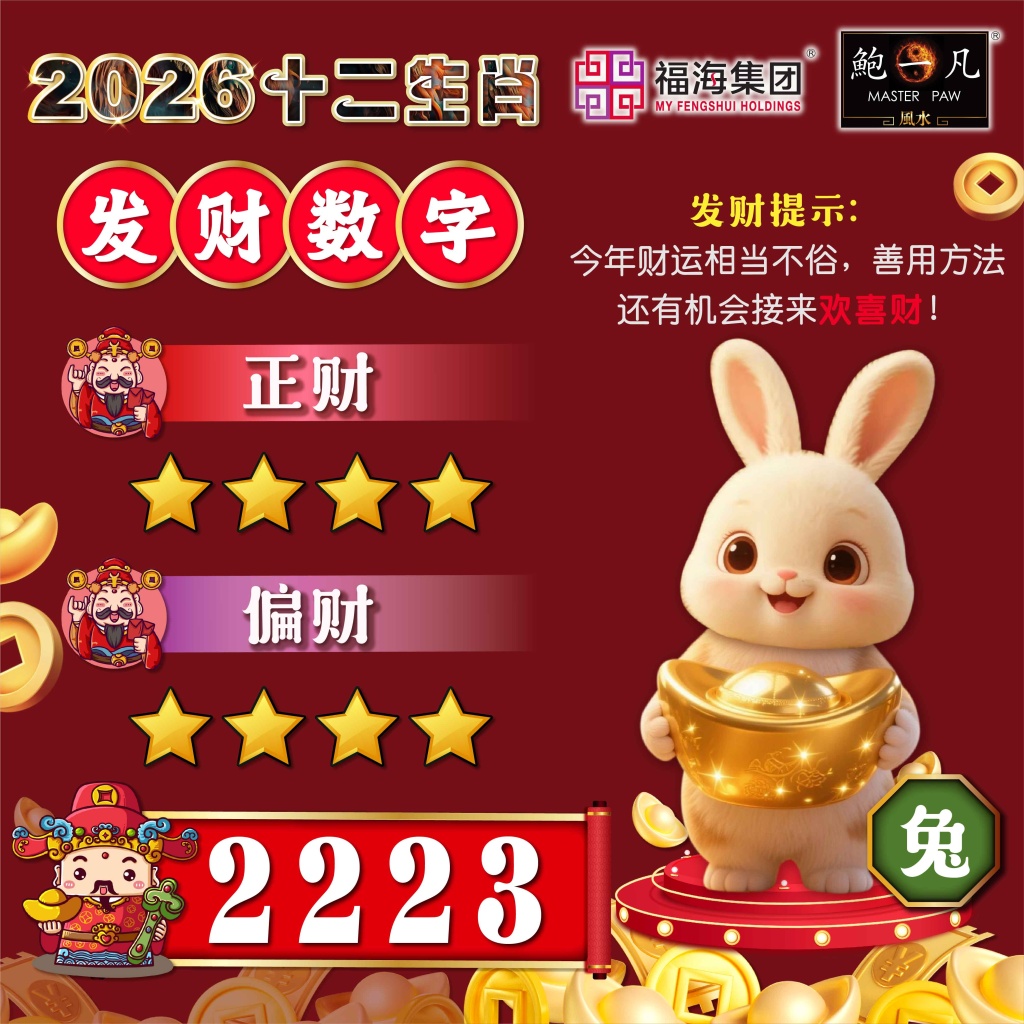 幸运筹码　PET 鲍一凡老师| 2026十二生肖发财数字(附加视频)